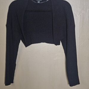 💥Sale💥NWOT Black Cropped Knit Cardigan